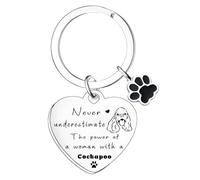 Tihnvk Cockapoo Keyring for Women Gifts for Cockapoo Mum Pet Lover Gifts Mother’s Day Gift Christmas Birthday Gift for Dog Lovers