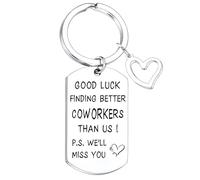 Tihnvk Coworker Leaving Keychain Going Away Gifts for Coworker Colleague Farewell Gifts for Women Men Leaving Gift for Colleague Good Luck Keyring