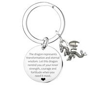 Tihnvk Dragon Keychain Gifts for Men Women Dragons Inspirational Dragon Lover Gifts Keychains