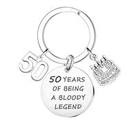 Tihnvk Funny 13th 16th 18th 21th Birthday Keyring Gifts For Son Daughter 30th 40th 60th 50th 70th Birthday Gifts Keyring For Mum Dad Grandpa Grandma (50th)