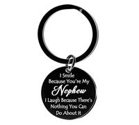 Tihnvk Funny Nephew Keyring Gift For Nephew From Aunt Uncle Christmas Birthday Gift