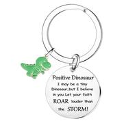 Tihnvk Funny Positive Dinosaur Gifts Dinosaur Keyring For Friends Emotional Support Gift Positive Gifts For Women Friend Cheer Up Keepsake