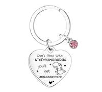 Tihnvk Funny Stepmumsaurus Keyring Step Mum Gifts Mother’s Day Gifts Birthday Gifts For Step Mum Stepmother