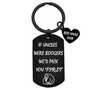 Tihnvk Funny Uncle Keychain Uncle Gifts From Niece Nephew Father’s Day Presents Christmas Birthday Gift for Uncle If Uncles Were Boogers We’d Pick You First