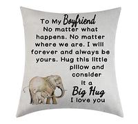 Tihnvk Gift For Boyfriend Romantic Gifts For Him Pillow Cover Big Hug To My Boyfriend Love Gift For Him Birthday Gift Cushion Cover For Boyfriend