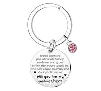 Tihnvk Godmother Proposal Gifts From Godson Goddaughter Mother's Day Gifts Will You Be My Godmother Keyring