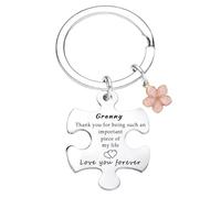 Tihnvk Granny Keyring Mother’s Day Gifts Christmas Birthday Gifts For Granny From Granddaughter Grandson