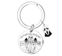 Tihnvk Halloween Keychain for Women Men Horror Themed Gifts Halloween Decor Spooky Gifts for Friends Horror Stuff Ghost Keyring