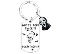 Tihnvk Horror Movie Gifts Ghost Face Keyring Halloween Keychain Horror Scream Merchandise