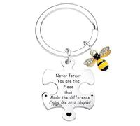 Tihnvk Leaving Gifts For Colleagues Coworker Bee Keyring Leaving Gifts New Job Gift For Coworker Retirement Keyring Enjoy The Next Chapter