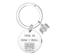 Tihnvk Librarian Keychain Retirement Gifts for Librarian Appreciation Gifts for Librarian This is How I Roll Keyring Christmas Birthday Gifts for Bookworm