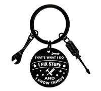 Tihnvk Mechanic Gifts for Men Carpenter Keyring Gifts for Maintenance Man Construction Worker Engineer Handyman Gift Machinist Gift for Dad Grandpa Husband