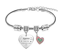 Tihnvk Nanny Bracelet Mother's Day Gifts Birthday Gift for Nanny from Grandson Granddaughter Grandma Gifts