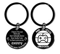 Tihnvk New Dad Gifts For First Time Daddy Level Unlocked Keyring Father's Day Gifts Daddy To Be Gifts First Time Dad Presents