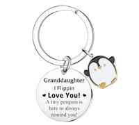 Tihnvk Penguin Keyring Granddaughter Gift from Grandma Grandpa Emotional Support Penguin Gift Granddaughter Keychain Christmas Birthday Gifts for Granddaughters