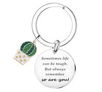Tihnvk Positive Cactus Gifts Cactus Keyring For Friends Coworker Emotional Support Cactus Gift For Son Daughter Graduation