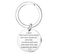 Tihnvk Stepdad Gifts from Son Daughter Father’s Day Gifts for Bonus Dad Stepfather Keyring Christmas Birthday Gift for Stepdad