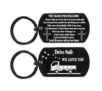 Tihnvk Truck Driver Gifts For Dad Fathers Day Gift Valentine's Day Gift For Boyfriend Husband Trucker Keychain Drive Safe Keyring For Dad