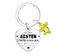 Tihnvk Turtle Keyring for Sister Gift for Sister Turtles Gift for Sisters I Turtle-y Love You Keychain Christmas Birthday Gifts for Sisters