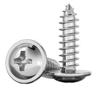 TIHONORI 200 Pcs M4 304 Stainless Steel Phillips Pan Head Screws with Washer, 6mm-12mm Length for Electronics and Precision Devices,12mm