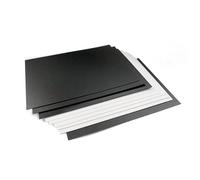 TIHONORI 200mm x 200mm White PP Matte Plastic Sheet Thickness 0.3mm-2mm, Rigid PVC Sheet for DIY Craft, Model Making, Industrial Use 5 Pieces,0.6mm