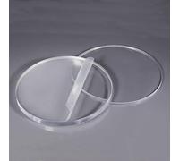 TIHONORI 2PCS Clear Acrylic Round Discs, 150mm Diameter, 2mm-10mm Thickness, Transparent Plastic Circle for DIY Crafts, Display, and Projects,8mm