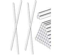 TIHONORI 50 Pieces Length 10cm Clear Acrylic Sticks 2mm-5mm Diameter Acrylic Dowel Rods Round Acrylic Rods for DIY Crafts Party Decorations,4mm