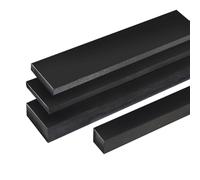 TIHONORI Black Nylon Flat Bar Strip 200mm Length Solid Plastic Rod for Industrial, Machining, Cutting Board And Mechanical Parts 1 Piece,10mm*200mm