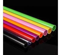 TIHONORI Colorful UPVC Water Pipe with Ambient Light-Transmitting, 40x2mm Heavy-Duty Rigid Tubing for Large Aquarium Drain & Sump, Plastic Pipe in 0.2m/0.5m/1m/1.5m Lengths,Red 0.5m 10Pcs