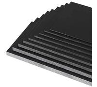 TIHONORI HDPE Sheet Black Plastic Sheet 3mm Industrial High Density Polyethylene Rigid Chemical Resistant Durable DIY Workbench Marine Cutting Panel,250 × 250mm 2 Pcs