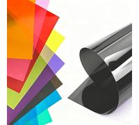 TIHONORI Large Format Translucent Color Correction Gels 0.3mm Rigid PVC Sheets for Professional Studio Barn Doors Theater Stage Video Spotlight Broad Lighting, A3 210x297mm, 10-Pack,Black