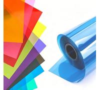 TIHONORI Large Format Translucent Color Correction Gels 0.3mm Rigid PVC Sheets for Professional Studio Barn Doors Theater Stage Video Spotlight Broad Lighting, A3 210x297mm, 10-Pack,Blue