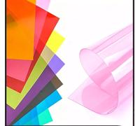 TIHONORI Large Format Translucent Color Correction Gels 0.3mm Rigid PVC Sheets for Professional Studio Barn Doors Theater Stage Video Spotlight Broad Lighting, A3 210x297mm, 10-Pack,Pink