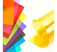 TIHONORI Large Format Translucent Color Correction Gels 0.3mm Rigid PVC Sheets for Professional Studio Barn Doors Theater Stage Video Spotlight Broad Lighting, A3 210x297mm, 10-Pack,Yellow