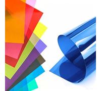 TIHONORI Large Format Translucent Color Correction Gels 0.3mm Rigid PVC Sheets for Professional Studio Barn Doors Theater Stage Video Spotlight Broad Lighting, A3 210x297mm, 10-Pack,Dark Blue