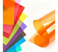 TIHONORI Large Format Translucent Color Correction Gels 0.3mm Rigid PVC Sheets for Professional Studio Barn Doors Theater Stage Video Spotlight Broad Lighting, A3 210x297mm, 10-Pack,Orange