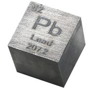 TIHONORI Lead Cube - 10mm Pure Metal Element Cubes - Laser Engraved High Density Cube Set for a Periodic Table of Elements Collection,Lead