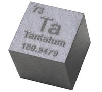 TIHONORI Tantalum Cube - 10mm Pure Metal Element Cubes - Laser Engraved High Density Cube Set for a Periodic Table of Elements Collection,Tantalum