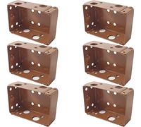 TIHOOD 6PCS 2.5Inch Blind Brackets Low Profile Box Mounting Bracket for Window Blinds (Brown)