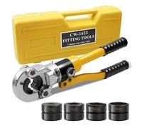 TIHOOK 10T Hydraulic Pipe Tube Crimping Tools, 360° Crimping Pliers with TH Contour - TH16 TH20 TH26 TH32 for Aluminum-Plastic Composite Pipes, PEX Pipe, PB Pipes, etc.