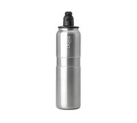 tiibo Vacuum Insulated Stainless Steel Bike Water Bottle, Double Wall, No-Squeeze, Fast Flow Sport Nozzle, Designed for Cycling, Biking, Fitness & Sports, Fits Most Bike Cages (Brushed, 23OZ)