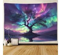 TIICZAAKL Aurora Tapestry 3D Printed Northern Lights Tapestries Wall Hanging Wall Cloth Background Home Decor for Decorative Bedroom Living Room Apartment Ceiling 100cmx150cm