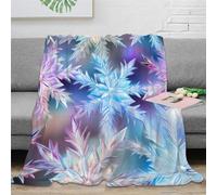 TIICZAAKL Crystal Snowflakes Blankets Throws 3D Printed Fuzzy Blanket Bedding Microfiber for Boys Girls Adults Soft Cozy Durable Decoration for Couch Sofa Bed Office 80x90inch(200x230cm)
