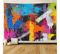TIICZAAKL Graffiti Tapestry 3D Print Tapestries Wall Hanging Wall Cloth Background Home Decor for Decorations Bedroom Party Beach Living Room Dorm 150cmx200cm