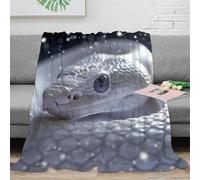 TIICZAAKL Snake Blanket Throw 3D Reptile Animal Design Plush Blankets Bedding Microfiber for Women Men Teens Soft Warm Washable Decoration for Bed Couch Chairs Office 80x90inch(200x230cm)