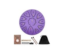 Tiiiopkvvv 6-inch 11-Tone Percussion Instrument for Beginners Tuning Steel Drum Drummer Rattle Drum Copper Tongue Drum (Color : B) (C)