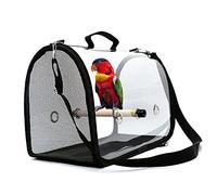 Tiiiopkvvv Convenient Bird Travel Bag Portable Pet Bird Transparent Lightweight Travel Birdcage Covers for Outdoor Travel Bird Perches (Color : 1) (Brass)
