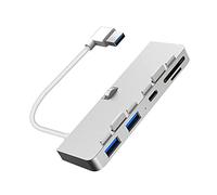 Tiiiopkvvv Multifunctional USB Diverter,SD/TF Cardholder Iron Alloy USB3.0 Collector Adapter Diverter