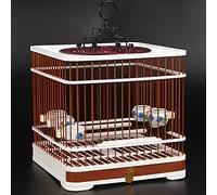 Tiiiopkvvv New Model Steel Shellfish Cage Embroidery Dianchin Jade Yellow Bird Accessories Bath Cage Spring Drawer Bird Perches (Color : 1) (Brass)