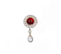 Tiiiopkvvv Palace Imitation Pearl Brooch Women's Coat Sweater Scarf Brooch (Color: A, Size: 2.2 * 5.5CM) (B 2.2 * 5.5CM)